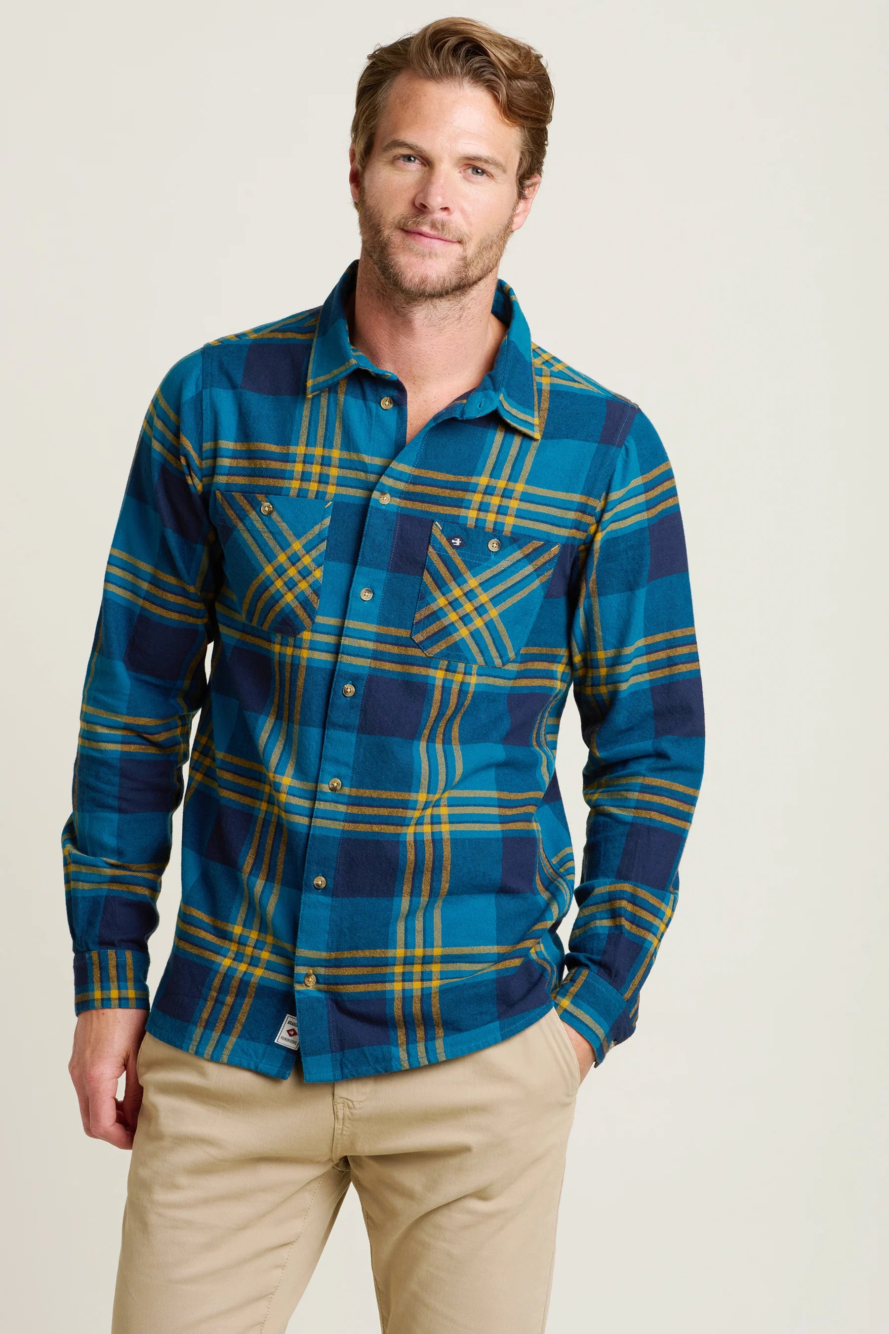 Brakeburn Navy Winter Check Shirt