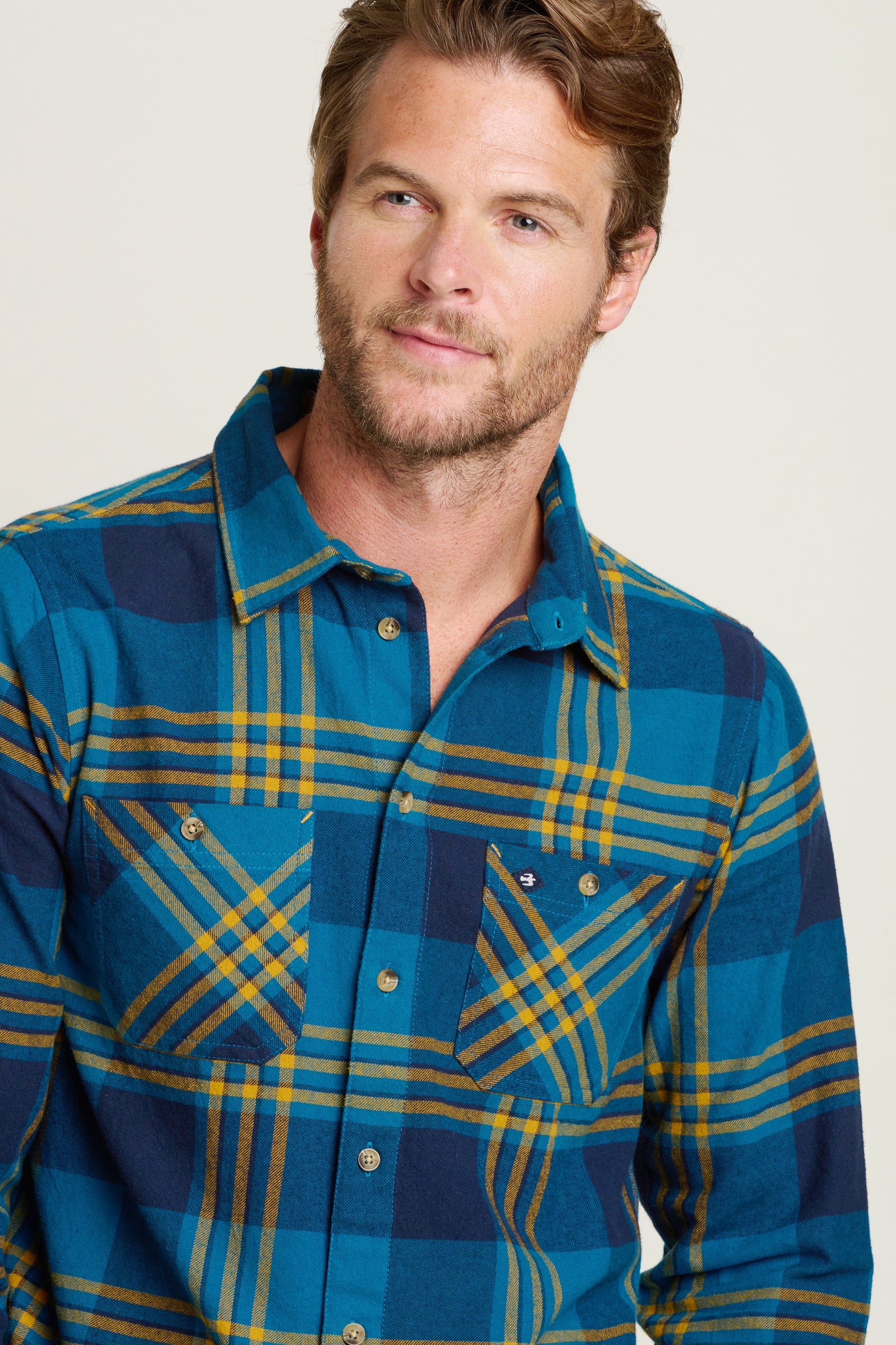 Brakeburn Navy Winter Check Shirt