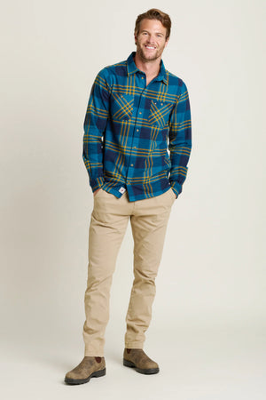 Brakeburn Navy Winter Check Shirt