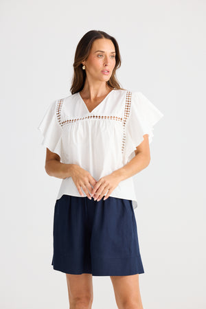 Brave + True Marcia White Blouse Top