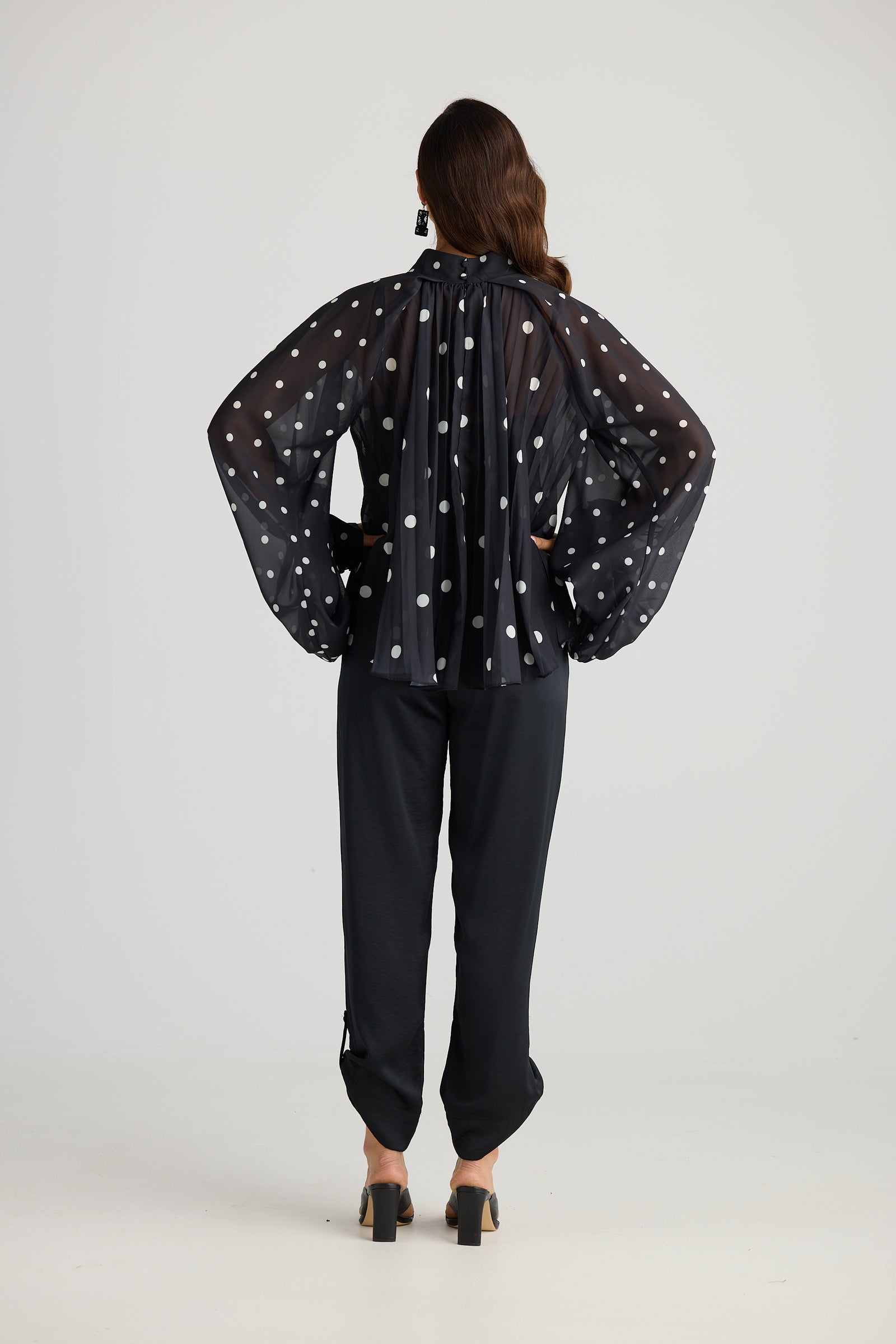 Brave + True Dorothy Black & White Spot Blouse