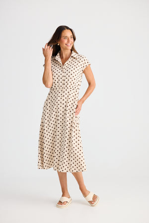 Brave + True Musings Chocolate Polka Dot Dress