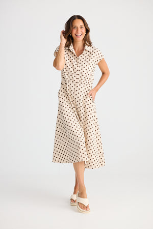 Brave + True Musings Chocolate Polka Dot Dress