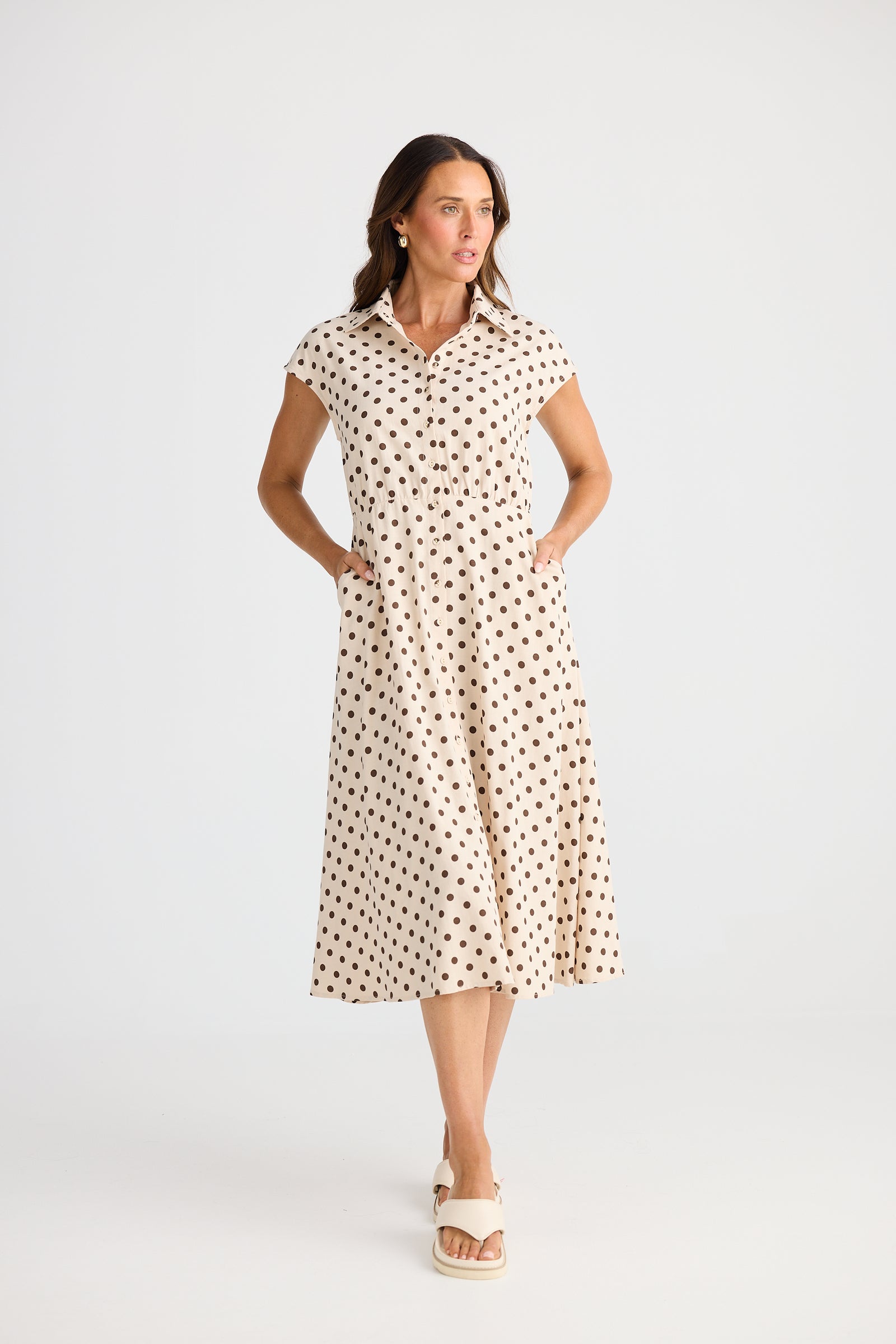 Brave + True Musings Chocolate Polka Dot Dress