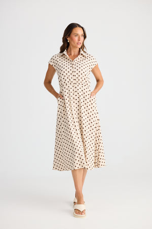 Brave + True Musings Chocolate Polka Dot Dress