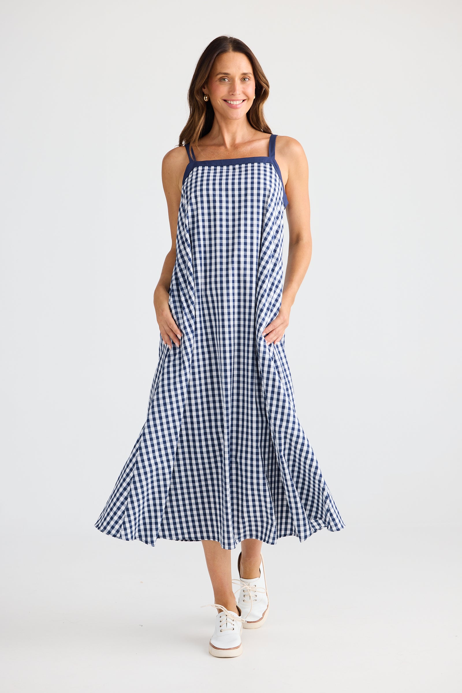 Brave + True Erica Navy Gingham Dress