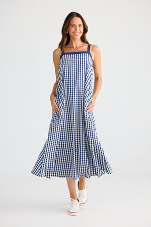Brave + True Erica Navy Gingham Dress