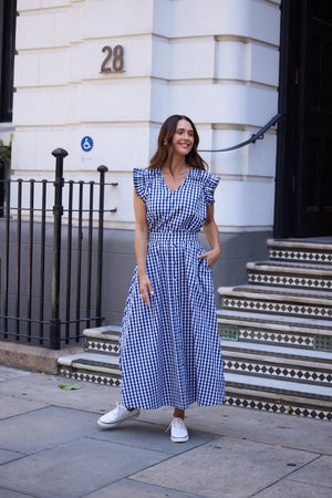 Brave + True Lucy Navy Gingham Skirt