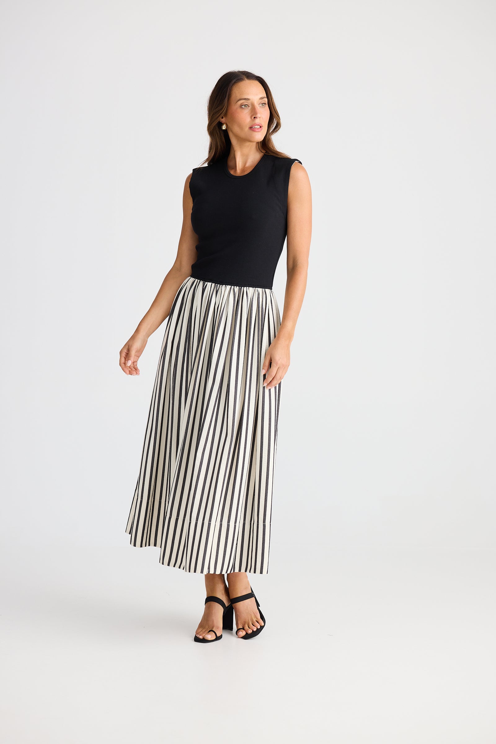 Brave + True Daphne Black Stripe Dress