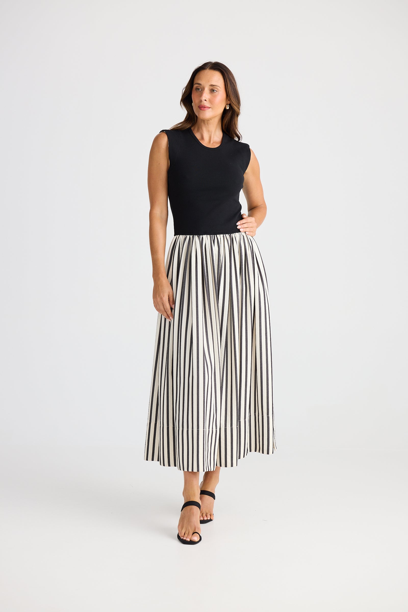 Brave + True Daphne Black Stripe Dress