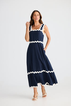 Brave + True Marlo Navy Midi Dress