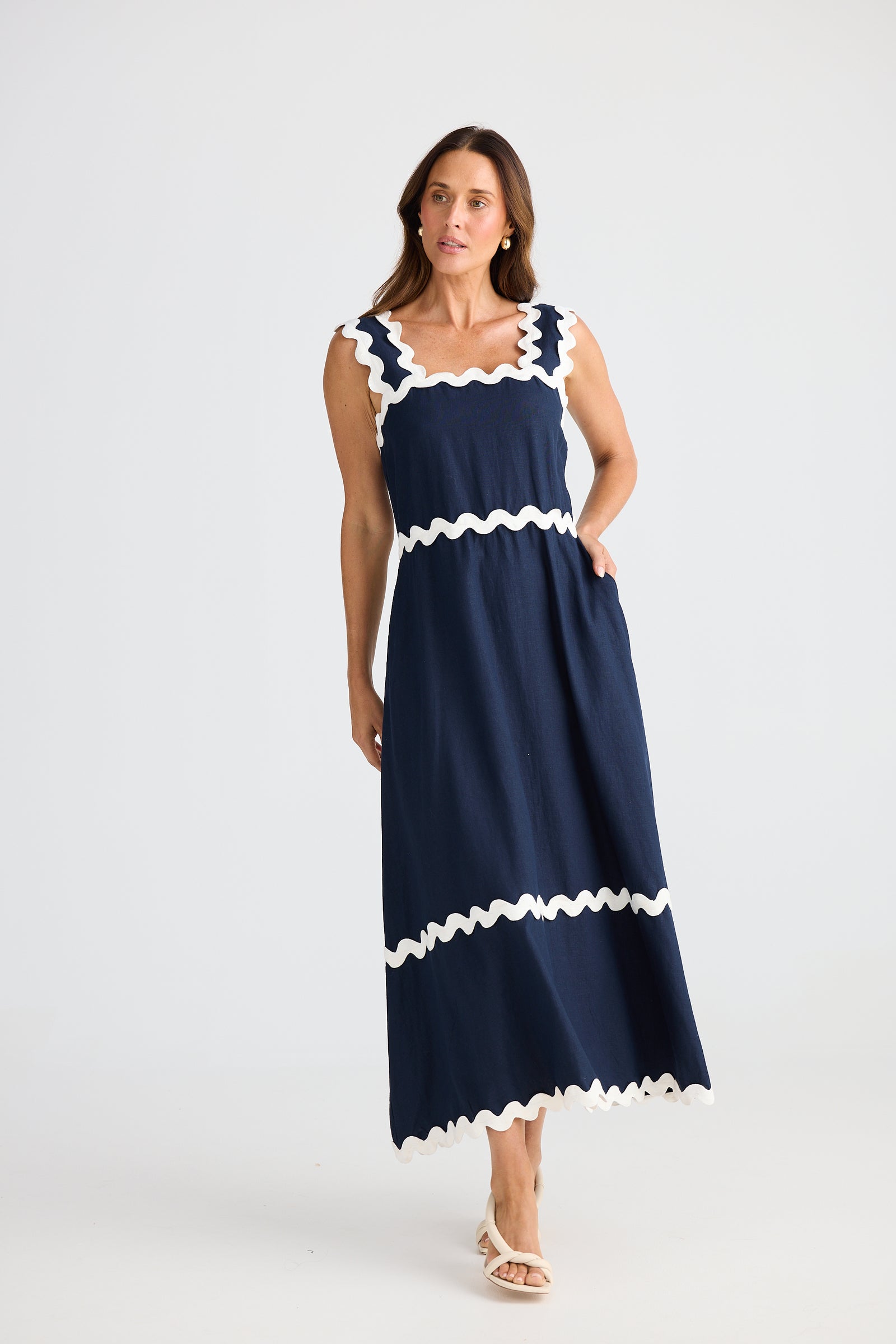 Brave + True Marlo Navy Midi Dress
