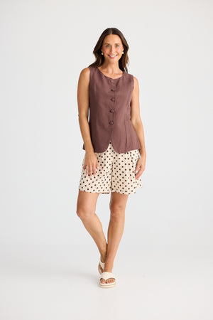Brave + True Eden Chocolate Polka Dot Shorts