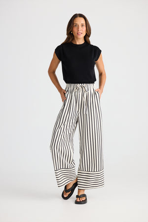Brave + True Portia Black Stripe Pant