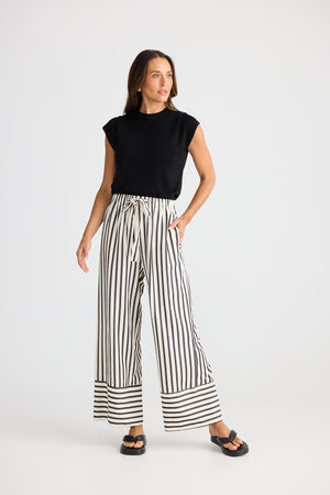 Brave + True Portia Black Stripe Pant