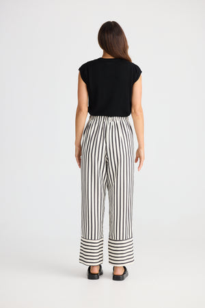 Brave + True Portia Black Stripe Pant