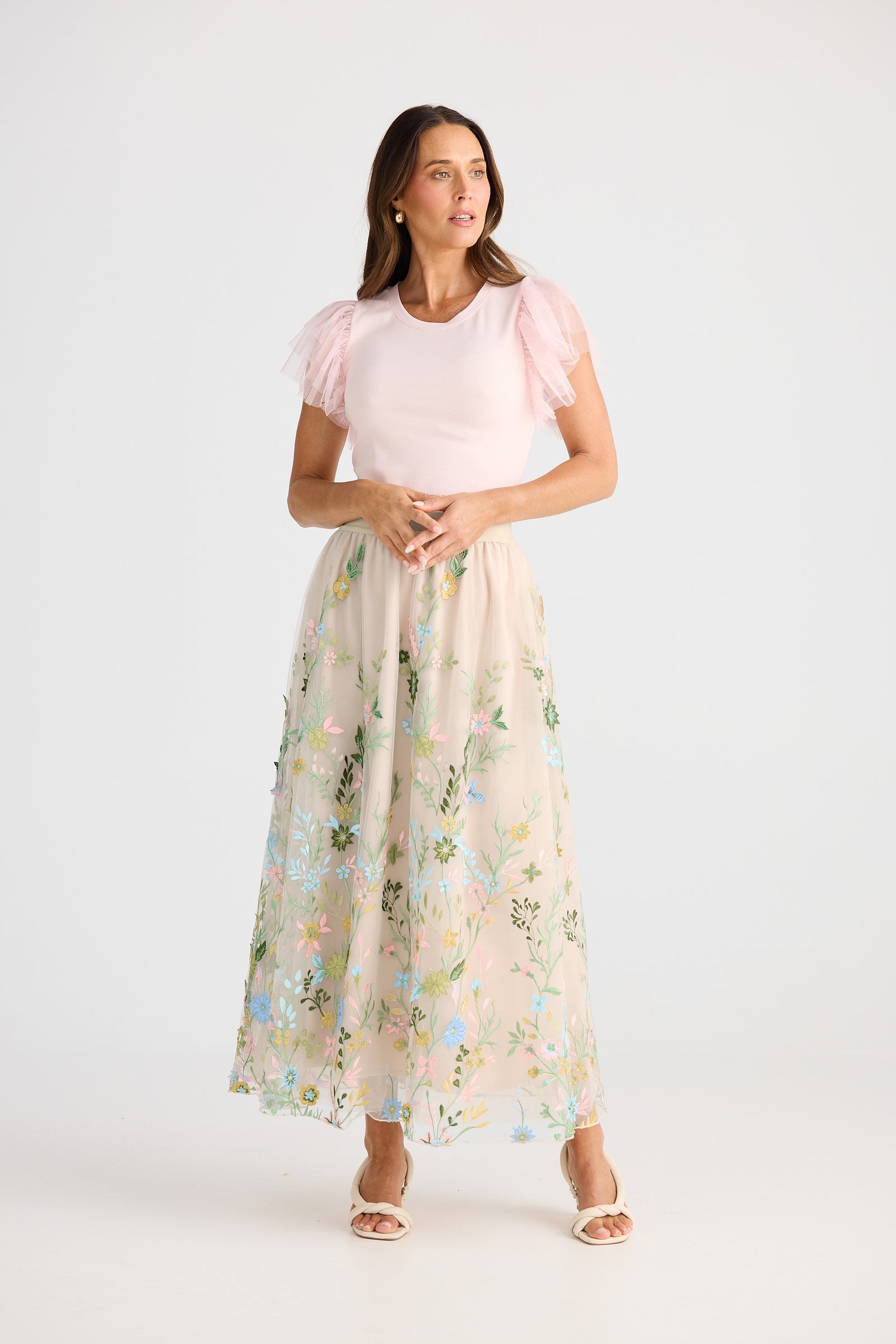 Brave + True Enchanted Embroidery Skirt