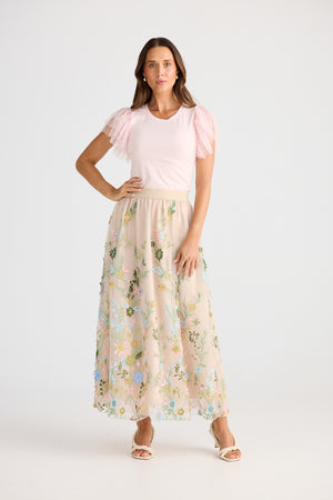 Brave + True Enchanted Embroidery Skirt