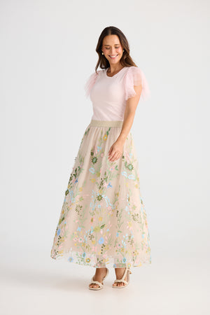 Brave + True Enchanted Embroidery Skirt
