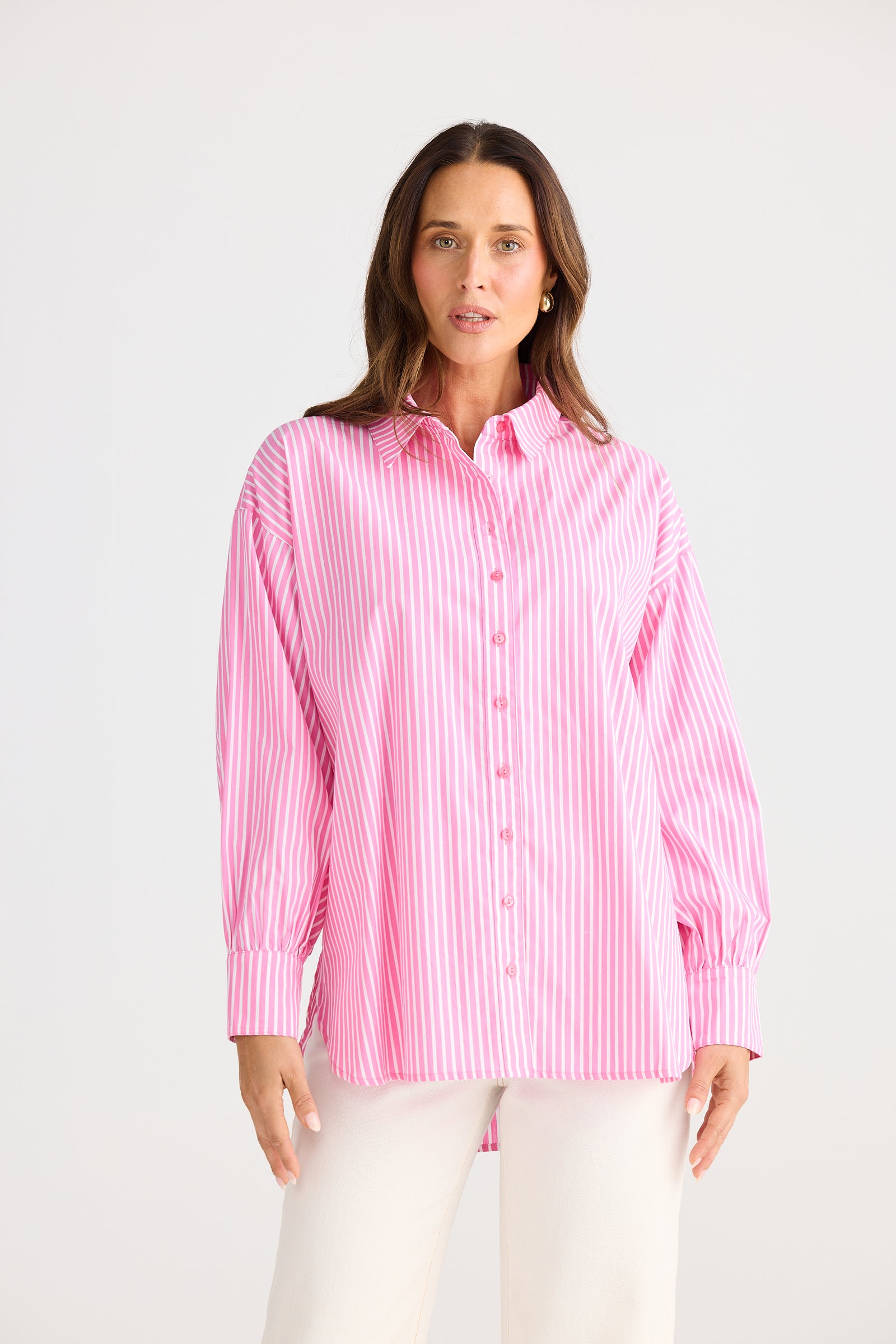 Brave + True Isabel Pink Stripe Shirt