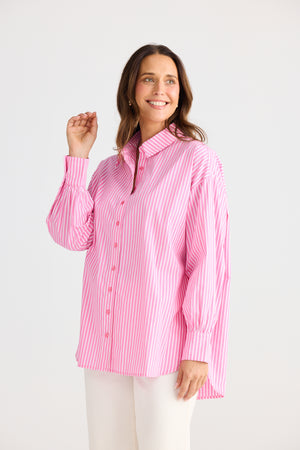 Brave + True Isabel Pink Stripe Shirt