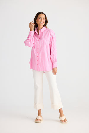 Brave + True Isabel Pink Stripe Shirt