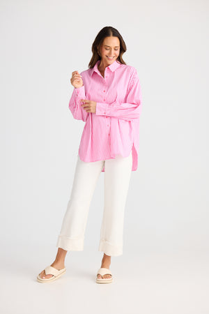 Brave + True Isabel Pink Stripe Shirt