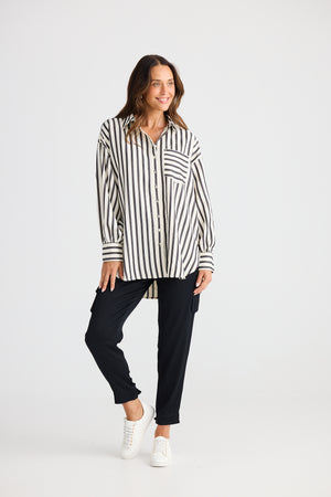 Brave + True Ezra Black Stripe Shirt