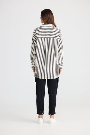 Brave + True Ezra Black Stripe Shirt