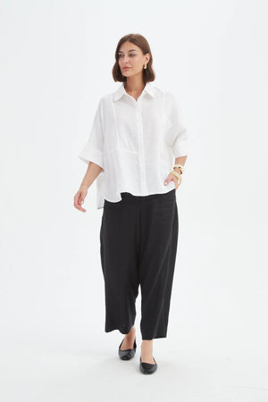 Tirelli White Seam Detail Boxy Shirt