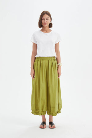 Tirelli Split Pea Ruffle Cuff Easy Pant