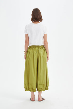 Tirelli Split Pea Ruffle Cuff Easy Pant
