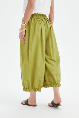 Tirelli Split Pea Ruffle Cuff Easy Pant