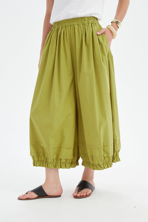 Tirelli Split Pea Ruffle Cuff Easy Pant