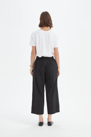 Tirelli Black Classic Lyocell Pant