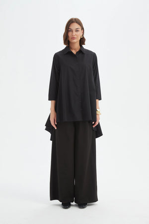 Tirelli Black Swing Back Lyocell Shirt