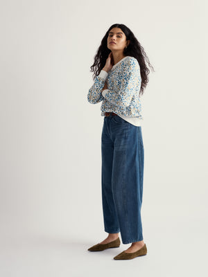 Seasalt Woodland Floral Chalk Bright Wave Printed Sweatshirt