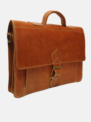 Berber Light Brown Large Leather Satchel