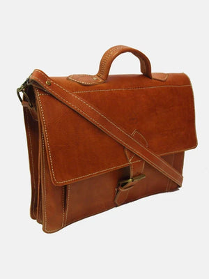 Berber Light Brown Large Leather Satchel