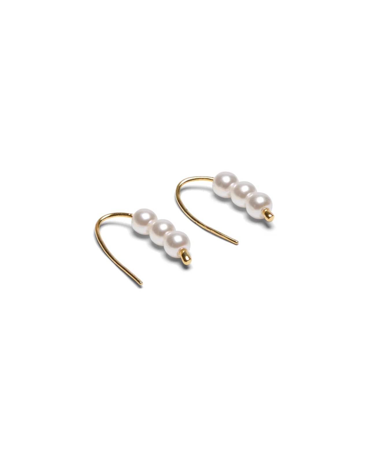 Chalk Keswick Gold Beaded Pull Through Earrings