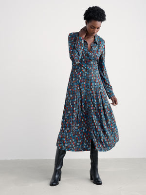 Seasalt Dye Strokes Dark Lugger Coastline Jersey Shirt Dress