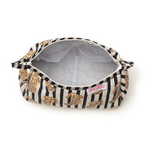 Elie Beaumont Serendipity Leopard Cotton Cosmetic Case Set of 2