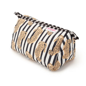 Elie Beaumont Serendipity Leopard Cotton Cosmetic Case Set of 2