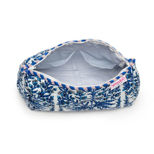 Elie Beaumont Serendipity Blue Reef Cotton Cosmetic Case Set of 2