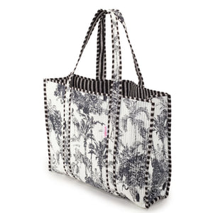 Elie Beaumont Serendipity Crane Cotton Tote