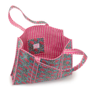 Elie Beamont Serendipity Blue Peony Cotton Tote