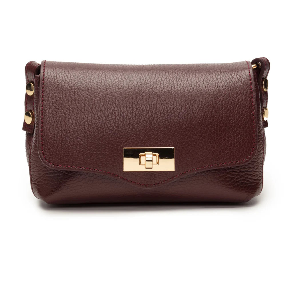 Elie Beaumont Twist Cross Body Wine Bag