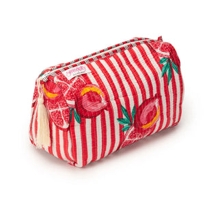 Elie Beaumont Serendipity Pomegranate Cotton Cosmetic Case Set of 2