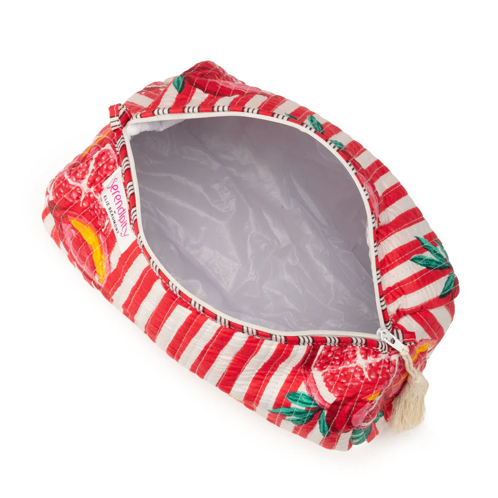 Elie Beaumont Serendipity Pomegranate Cotton Cosmetic Case Set of 2