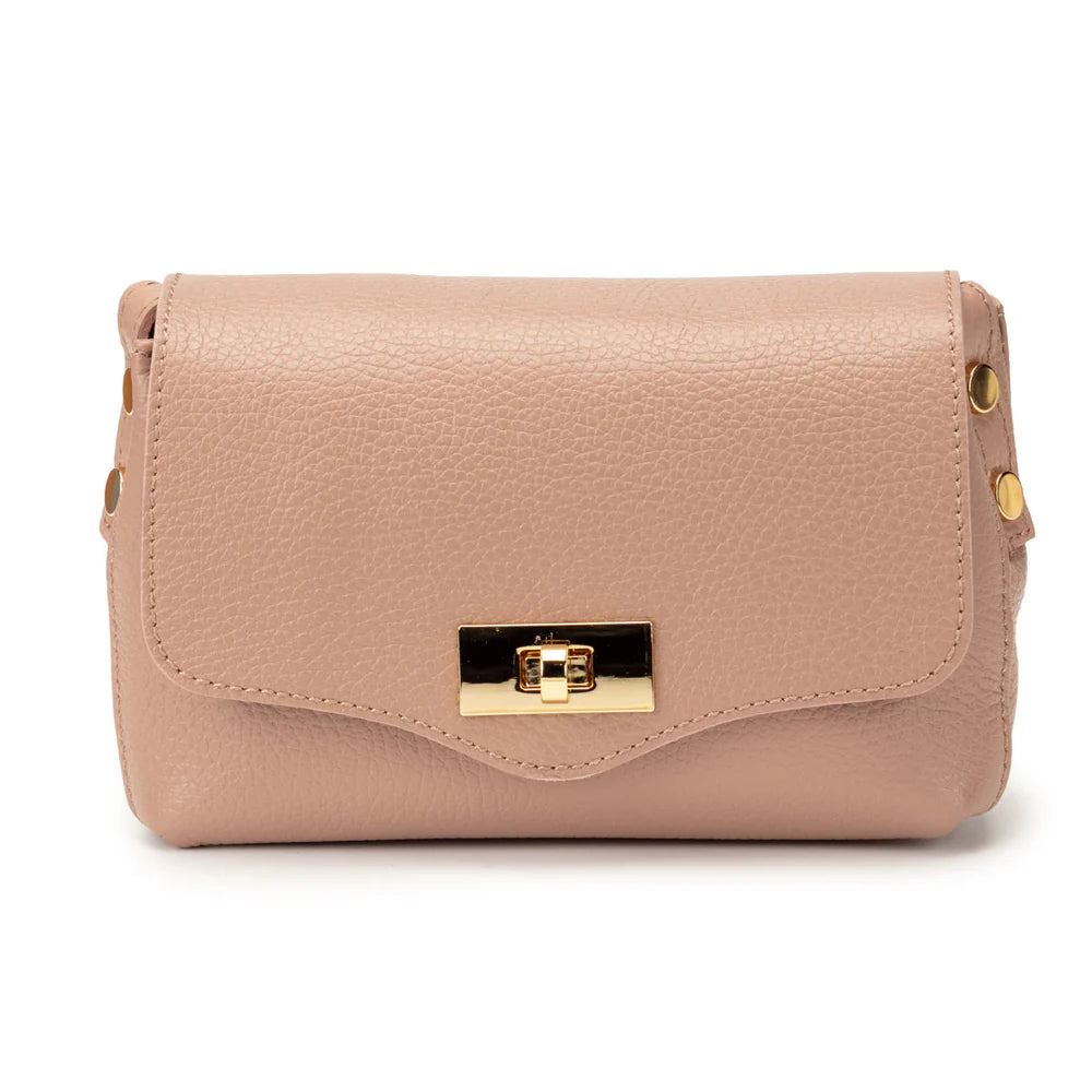 Elie Beaumont Twist Cross Body Blush Bag